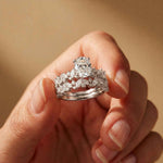 3.70 Ct Oval Cut Moissanite Marquise Cluster Bridal Ring for Women