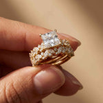3.70 Ct Princess Cut Moissanite Grand Sparkle Ring for Women