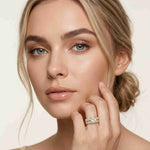 3.70 Ct Princess Cut Moissanite Grand Sparkle Ring for Women