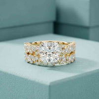 3.70 Ct Princess Cut Moissanite Grand Sparkle Ring for Women