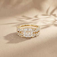3.70 Ct Princess Cut Moissanite Grand Sparkle Ring for Women