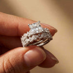 3.70 Ct Princess Cut Moissanite Grand Sparkle Ring for Women