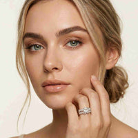 3.70 Ct Princess Cut Moissanite Grand Sparkle Ring for Women