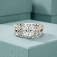 3.70 Ct Princess Cut Moissanite Grand Sparkle Ring for Women