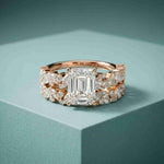 3.70 Ct Radiant Cut Moissanite Luxe Accent Ring for Women