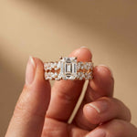3.70 Ct Radiant Cut Moissanite Luxe Accent Ring for Women
