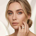 3.70 Ct Radiant Cut Moissanite Luxe Accent Ring for Women