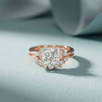 2.95 Ct Princess Cut Moissanite Royal Sparkle Ring for Women