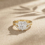 2.95 Ct Princess Cut Moissanite Royal Sparkle Ring for Women