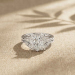 2.95 Ct Princess Cut Moissanite Royal Sparkle Ring for Women