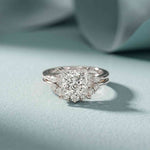 2.95 Ct Princess Cut Moissanite Royal Sparkle Ring for Women