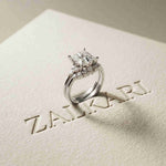 2.95 Ct Princess Cut Moissanite Royal Sparkle Ring for Women