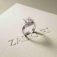 2.95 Ct Princess Cut Moissanite Royal Sparkle Ring for Women