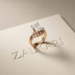 2.95 Ct Radiant Cut Moissanite Grand Elegance Ring for Women
