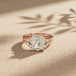 2.95 Ct Radiant Cut Moissanite Grand Elegance Ring for Women