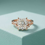2.95 Ct Radiant Cut Moissanite Grand Elegance Ring for Women