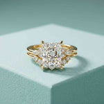 2.95 Ct Radiant Cut Moissanite Grand Elegance Ring for Women