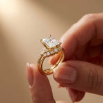 2.95 Ct Radiant Cut Moissanite Grand Elegance Ring for Women