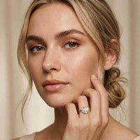 2.95 Ct Radiant Cut Moissanite Grand Elegance Ring for Women