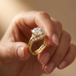 2.95 Ct Round Cut Moissanite Celestial Halo Ring for Women