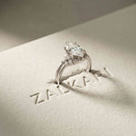 2.95 Ct Marquise Cut Moissanite Regal Halo Ring for Women