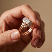2.95 Ct Oval Cut Moissanite Crown-Inspired Ring for Women