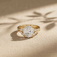 2.95 Ct Oval Cut Moissanite Crown-Inspired Ring for Women