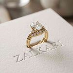 2.95 Ct Oval Cut Moissanite Crown-Inspired Ring for Women