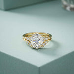 2.95 Ct Oval Cut Moissanite Crown-Inspired Ring for Women