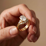 2.95 Ct Oval Cut Moissanite Crown-Inspired Ring for Women