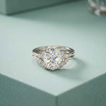 2.95 Ct Oval Cut Moissanite Crown-Inspired Ring for Women