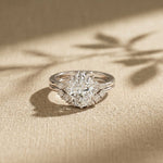 2.95 Ct Oval Cut Moissanite Crown-Inspired Ring for Women