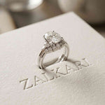 2.95 Ct Oval Cut Moissanite Crown-Inspired Ring for Women