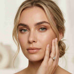 2.40 Ct Cushion Cut Moissanite Vintage Accent Bridal Ring Set for Women Rose Gold