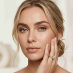 2.40 Ct Cushion Cut Moissanite Vintage Accent Bridal Ring Set for Women Gold