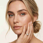 2.40 Ct Oval Cut Moissanite Heirloom Accent Ring Set for Women