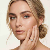 2.40 Ct Oval Cut Moissanite Heirloom Accent Ring Set for Women