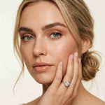 2.40 Ct Oval Cut Moissanite Heirloom Accent Ring Set for Women