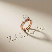 2.40 Ct Pear Cut Moissanite Classic Heritage Ring Set for Women