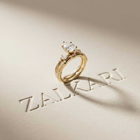 2.40 Ct Pear Cut Moissanite Classic Heritage Ring Set for Women