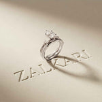 2.40 Ct Pear Cut Moissanite Classic Heritage Ring Set for Women