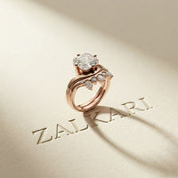 2.85 Ct Asscher Cut Moissanite Crown Accent Ring Set for Women