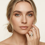 2.85 Ct Asscher Cut Moissanite Crown Accent Ring Set for Women