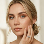 2.40 Ct Radiant Cut Moissanite Marquise Accent Ring Set for Women