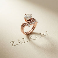 2.85 Ct Cushion Cut Moissanite Tiara Ring Set for Women