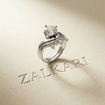 2.85 Ct Cushion Cut Moissanite Tiara Ring Set for Women