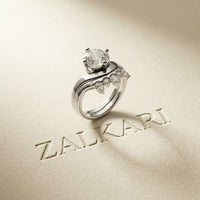 2.85 Ct Cushion Cut Moissanite Tiara Ring Set for Women