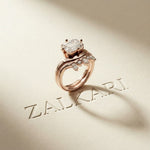 2.85 Ct Emerald Cut Moissanite Regal Curve Ring Set for Women