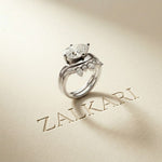2.85 Ct Pear Cut Moissanite Regal Nest Ring Set for Women