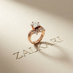 2.85 Ct Princess Cut Moissanite Tiara Accent Ring Set for Women